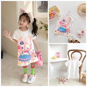 💖Ready Stock💖Kids Girls Lina Bell Cotton Dress/Long Tee (H70/H41)莉娜贝尔连身Tee