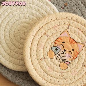 JCSYFAC Tấm lót bàn cách nhiệt đế lót cốc bát họa tiết mèo bền đẹp đồ trang trí nhà cửa phụ kiện nhà bếp