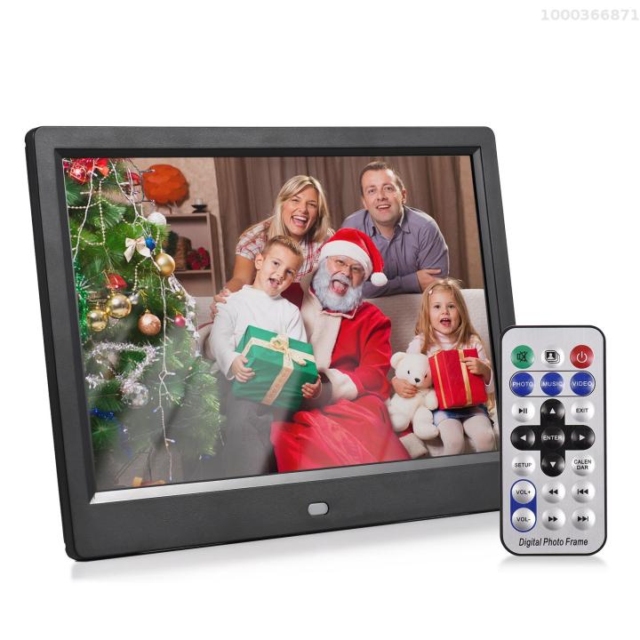 Andoer 10.1 Inch Digital Photo Frame Desktop Electronic Album 1280*800 IPS Screen Supports Photo/ Video/ Music/ Clock/ Calendar Function with Backside Stand Remote Control