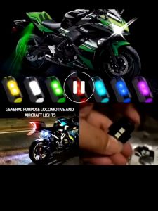 Lampu LED Kedap-Kedip UNIVERSAL Sepeda Motor Mobil 12 Volt Lampu Model Pesawat