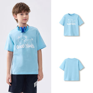 balabala Children Short Sleeve T-Shirt Boy Girl Top Baby Children 2025 Quickdry Summer Parent-Child Matching