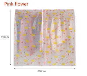 Travel bag clothing cover extended stereo clothing set outer cover dust cover protective wardrobe storage bag transparent zipper clothing dust cover semi transparent clothing bag wardrobe clothes hanging storage cover outer cover dust cover