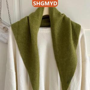 [COD] SHGMYD SPORTS ผ้าพันคอถักไหมพรมสามเหลี่ยมสไตล์เกาหลีผ้าพันคอสตรีผ้าพันคอถักผ้าพันคอถักผ้าพันคอถักอเนกประสงค์อบอุ่น