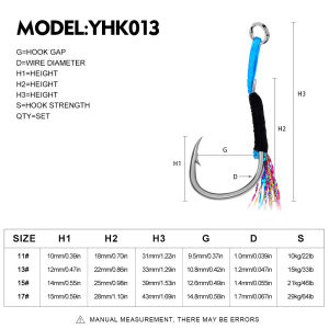 ZEEMIN 5pcs Sea Slow Jigging Fishing Cast Jigs Assist Hook Barbed Single Jig Hooks Thread Feather Pesca High Carbon Steel Fishing Lure