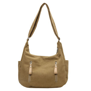 Ielgy Túi tote một túi đeo vai cho sinh viên đại học sức chứa lớn thường ngày phong cách retro Túi Vải Bố đơn giản Nhật Bản