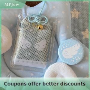 【MPJow】 Lucky Charm Pendant Musical Notes Wings Luck Keychain Blessings Embroidery Keyring Bag Hanging Decoration Student Gifts