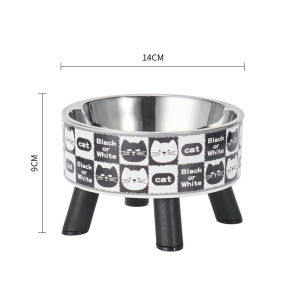 Elevated Cat & Dog Bowl Large Capacity Feeding Bowl with Non-Slip Bottom