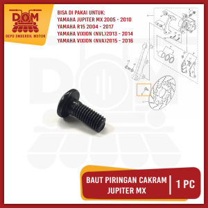 Baut Piringan Cakram Jupiter MX (PSP) Baud Tromol Kunci L Disk Depan Yamaha Jupiter MX Hijau 8 x 25