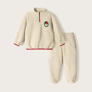 Bộ dài tay nỉ bông dày ấm mùa đông cho bé trai và bé gái Unifriend Hàn Quốc U129x Size 13-50kg