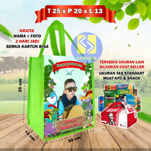 (75 PCS KFC) TAS ULTAH FREE DESAIN TAS ULANG TAHUN SIZE STANDART MUAT BOX KFC GOODIE BAG CUSTOM GRATIS NAMA DAN FOTO TAS SOUVENIR ULTAH TAS ULANG TAHUN ANAK MURAH MUAT KFC MUAT SNACK UK 25x20x13 TAS KHAJATAN TAS AQIQAH TAS KHITAN TAS MENGENANG BISA COD
