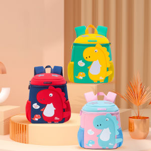 Grades 1-3 Childrens Backpack Dinosaur Cartoon Large Capacity Student School Bags Boys and Girls Baby Anti-lost bag
