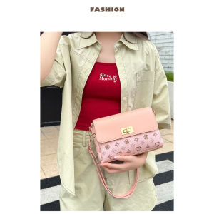 Fashion Moden Korean Sling Bag for Women Classic Print Shoulder Bags Leather Crossbody Bag