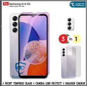 Paket 3in1 Tempered Glass Blue Light SAMSUNG A14 5G A14 4G LTE A24 4G LTE M14 5G  A23 5G Anti Radiasi Free Camera Dan Garskin
