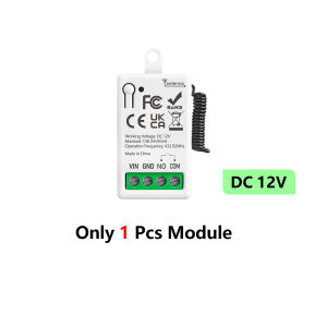 Diese 433Mhz phổ công tắc điều khiển từ xa không dây DC 12V 1CH 10A Rơ Le thiết bị nhận cho ánh sáng đèn LED Khóa cửa