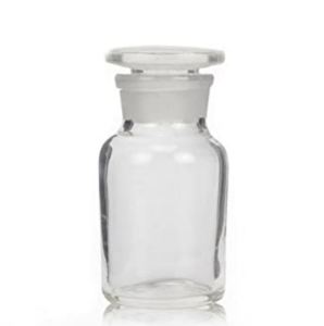 REAGENT BOTTLE CLEAR WIDE MOUTH GLASS COVER