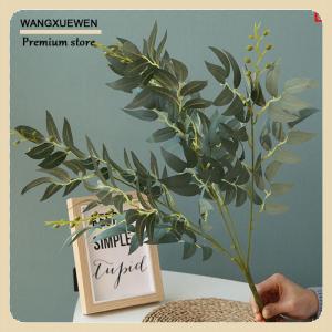 [COD] artificial leaves bouquet willow wedding backdrop faux foliage home decor
