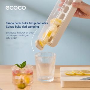 ECOCO Press Ice Box (14 grids) White - Cetakan es batu food grade anti pecah praktis modern