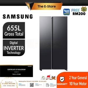 [Delivery By Seller] Samsung 660/646/655L Inverter Side by Side Refrigerator | RS70F65QNFME RS80F65MNWME Peti Sejuk Ais 电冰箱 - Installation Available Optional
