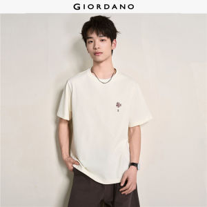 Giordano Men 100% cotton short sleeve print loose tee Free Shipping 18026204