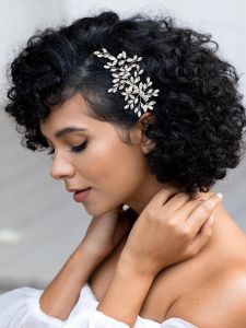 SWEETV Rhinestone Wedding Hair Comb Crystal Hair Pieces Bridal Side Combs Elegant Bride Hair Accessories Wedding Hair Clip for Women Girls Bridesmaid Rhinestone Hair Pieces Crystal Bridal Side Combs Elegant Wedding Hair Clip Wedding Hair Pieces for Wo