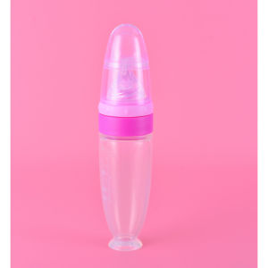 Baby silicone rice paste bottle baby food spoon Childrens cutlery suction cup l soft spoon Rice milk bottle