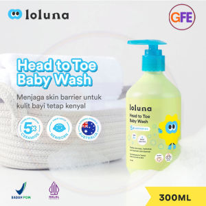 LOLUNA Baby Body Lotion - Wash - Hair Lotion - Set Perawatan Bayi Premium