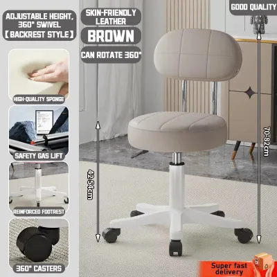 Swivel Round Stool Hydraulic Chair With Wheels Adjustable Height Lounge Dining Chair Rotating circular stool Adjustable chair Spa Salon Chair Lounge Dining Chair
