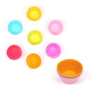 Harga Grosir - Cetakan Kue Tebal / Silikon Kue Cup Cake / Alas Sekat Wadah Bekal Bento Anak