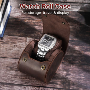 Genuine Leather Luxury Watch Roll Case 1 Solt Watch Box Watch Storage Rack Display Jewelry Bracelet Gift Storage