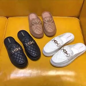 [Free Shipping] Baotou womens shoes versatile slippers for women fashionable new beach shoes wedge heel slip-on shoes thick-soled sandals for women