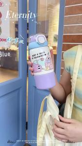 AU Summer stainless steel childrens thermos cup for girls high-looking water cup for outdoor sports portable and drop-resistant with a straw