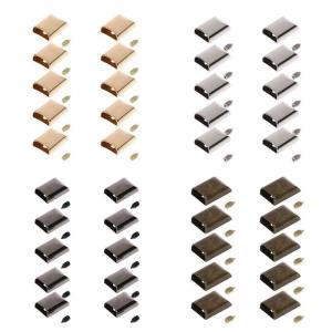 10ชิ้นซิปโลหะหมุดติดหนัง DIY คลิปหางยาวหัวเข็มขัดปลั๊กไฟจอดไฟท้ายสำหรับหัว T