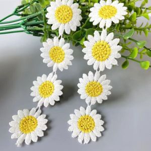 FOUNDTWO Đẹp 1 sân Thêu Nhỏ Màu Vàng Hoa Mũ Nón Trang Trí Nội Thất TỰ LÀM Thủ Công Daisy Ren TRIM Nguồn Cung Cấp may Ribbon