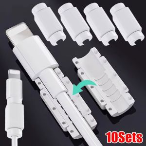LIVELYN 10Sets Universal Data Cable Protector Plastic Anti-Breaking Cord Protective Cover Durable Mini Wire Protective Sleeve For Mobile Phone