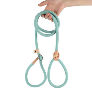 Professional Dog Training Slip Lead Heavy Duty P Rope Leash for Obedience Walking Running Small Medium Large Dogs