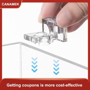 【CANAMEK】 4pcs 6mm 8mm 10mm Fish Tank Acrylic Clip Aquarium nắp che hỗ trợ chủ Bracket Kẹp đứng Aquarium cung cấp