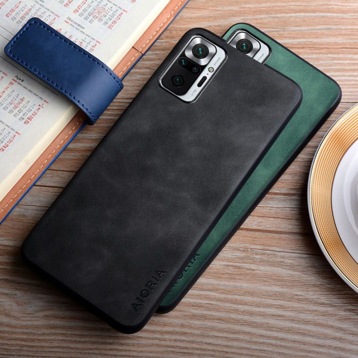 Ready Stock Aioria Leather phone case for Xiaomi Redmi Note 10 Pro Max 5G  Redmi Note 10s Back cover fingerprint proof durable matte PU Leather skin 