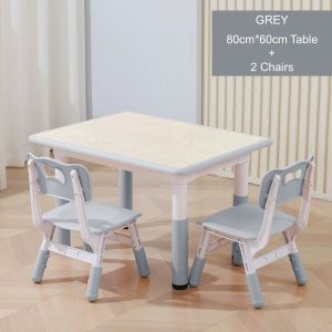 Height Adjustable Kids Table And 2 Chair Set - Toddler Lightweight Activity Table And Chair