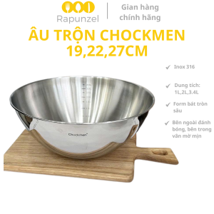 Âu trộn Chockmen âu trộn inox tô trộn đồ ăn inox tô trộn bánh tô inox salat âu trộn bộttô trộn