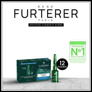 RENE FURTERER - Triphasic Reactional Anti-Hair Loss Treatment - 97% Efficacy in 4 Uses - For Postpartum Stress & Fatigue - Once Weekly Leave-In Ampoules - Breastfeeding Safe - 12 x 5 ml