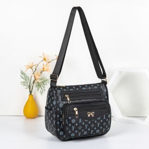 SPS BAGS#332 Fashionable crossbody shoulder bag for Women with multiple zipper pockets for organized storage and an adjustable shoulder strap for versatile carrying as a sling or shoulder bag.