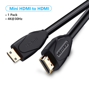 Vention Micro HDMI Sang Cáp HDMI Mini HDMI Sang Cáp HDMI HDMI Mạ Vàng 1.4V 1080P Cao Cáp HDMI Cao Cấp Cáp Cho Bộ Chuyển Đổi Cho Điện Thoại Máy Tính Bảng HDTV Máy Ảnh Sony GoPro Proyektor Máy Tính Bảng Telepon Genggam HDTV Mini HDMIz