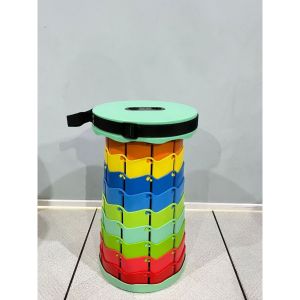 Bangku Lipat Portable Kursi Lipat Bangku Lipat Portable/Kursi Lipat Portable Bangku Lipat Mini Plastik Anak Serbaguna Foldable Kursi Bangku Duduk RAINBOW