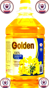 Golden Pure Canola Oil 5LT - Cholesterol-Free Omega 3 & 9 Vegan-Friendly Single Pack