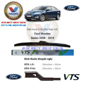 Gạt mưa Ford Mondeo từ 2000 đến 2021. Bộ gạt mưa 5 khúc đa năng cao cấp VTS-A7 Gạt mưa cao cấp VTS-A5 Xương sắt chính hãng. 1 Bội gạt mưa tặng 5 viên sủi rửa kính ô tô.