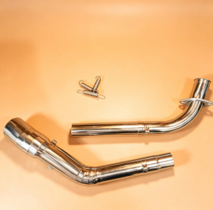Aeox v1v2v3v4 stainless elbow on Akrapovic hexa tip with silencer