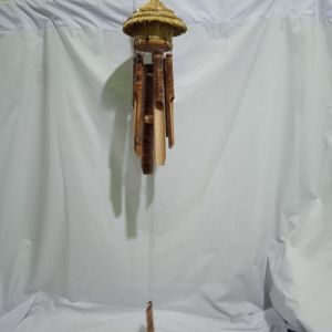 Bell Angin (RB) Bel Bambu Bali Ukuran Sedang Panjang 35 cm Model Rumah Burung Realpict 6 Bambu Gantung