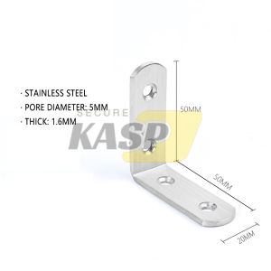 90 Degree Right Angle Bracket Corner Brace Stainless Steel L Shape Furniture Joint Shelf Support