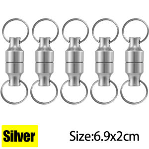 20Pcs Magnetic Keychains Carbon Steel Quick Release Magnets Anti-loss Car Keys Necklace Hanging Holders Office Storage Tools