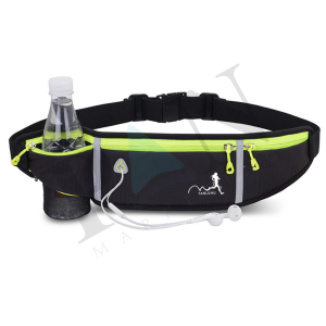 Outdoor Running Waist Bag Bottle slot Waterproof With Earpiece Hole Jogging Cycling Hiking Gym Large Capacity Outdoor Sports Belt Pouch